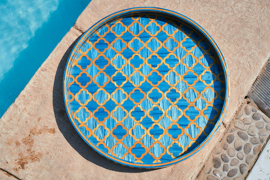 Modern Arabesque Blue & Gold - Rofoof- The Mob Collective
