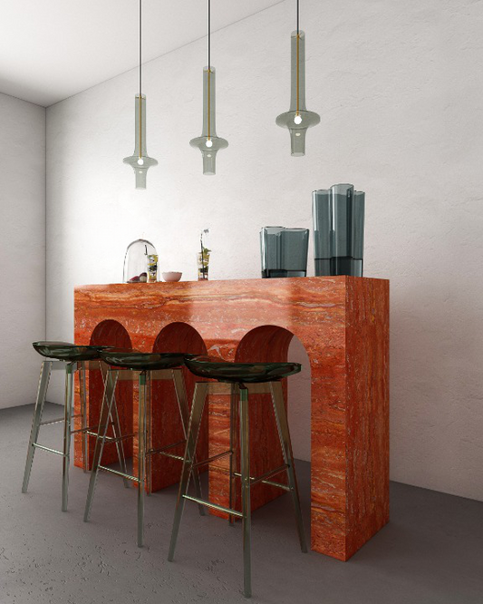 Red Travertine Bar