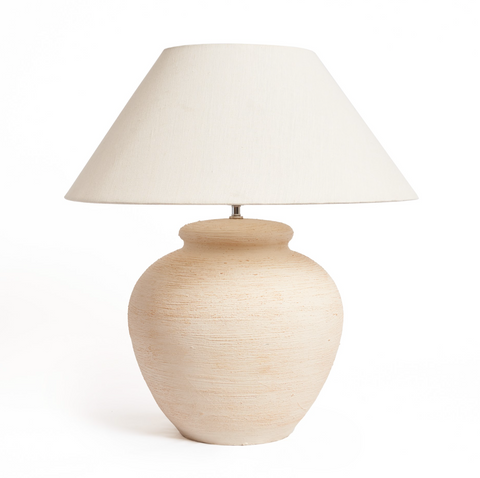 Large Off White Sun Table Lamp