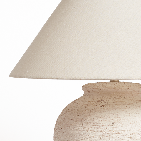 Large Off White Sun Table Lamp