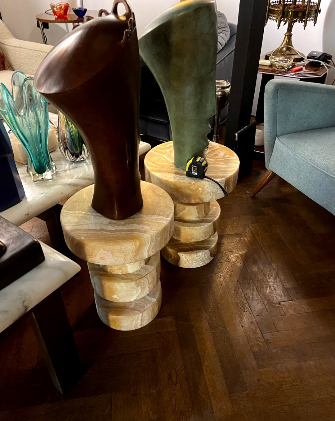 Alabaster Side Tables - Third Space- The Mob Collective