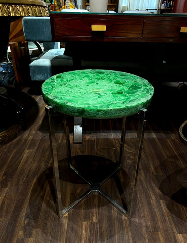 Malachite Green Side Table - Third Space- The Mob Collective