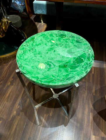 Malachite Green Side Table - Third Space- The Mob Collective