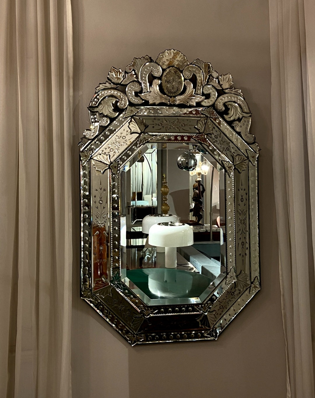 Pair of Venetian Mirrors - Third Space- The Mob Collective