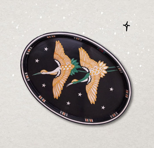 Golden Bird Oval Tray - Rofoof- The Mob Collective