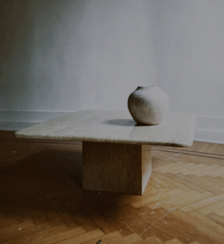 Travertine Coffee Table - Caliber- The Mob Collective