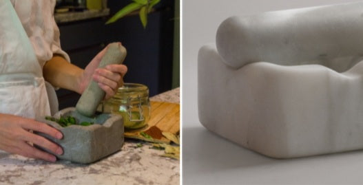 Square Mortar And Pestle - Cairo Stone Studio- The Mob Collective