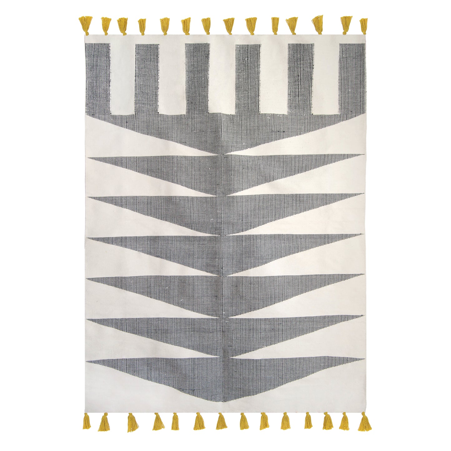 Black Cascade Rug - Kiliim- The Mob Collective