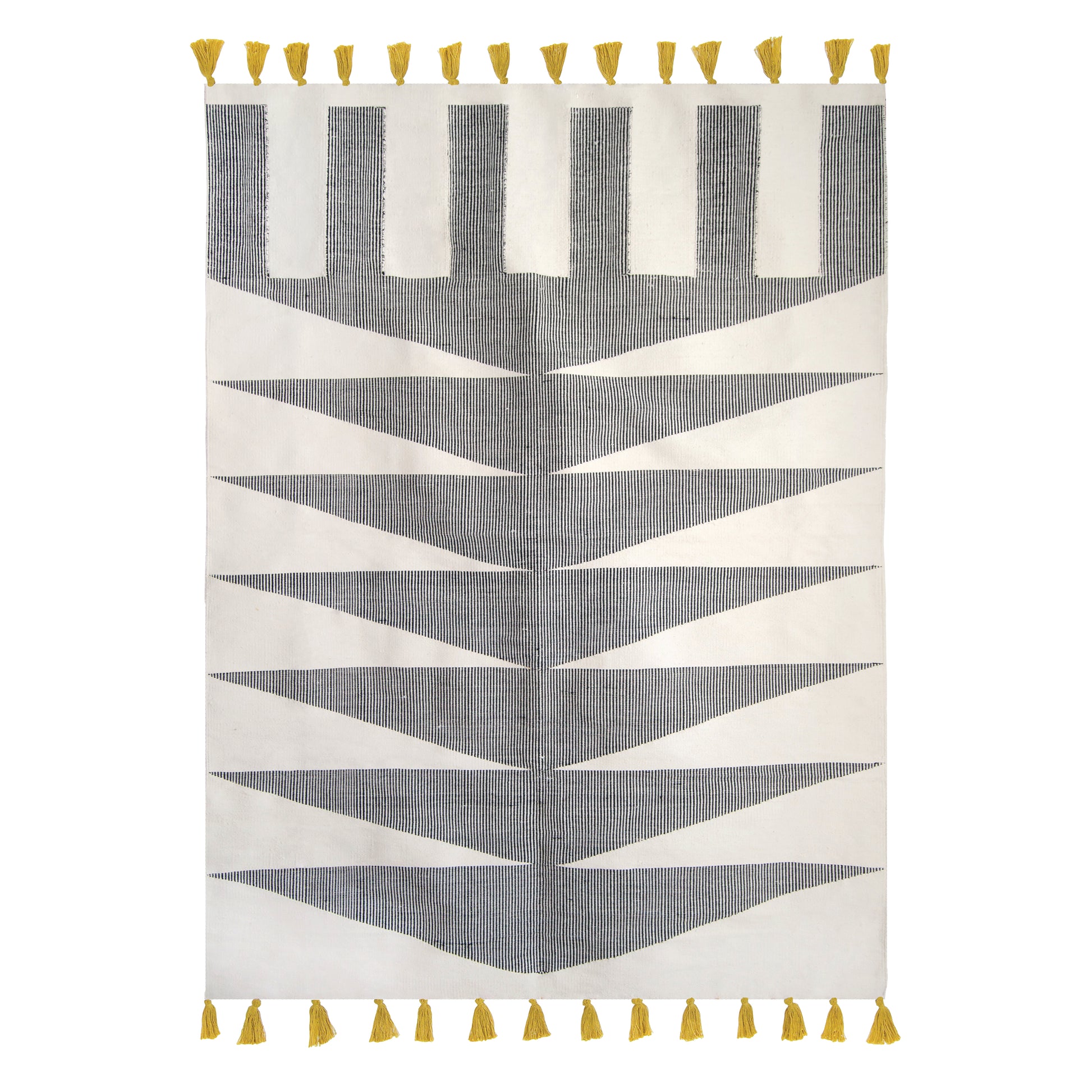Black Cascade Rug - Kiliim- The Mob Collective