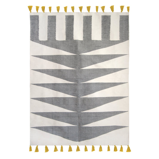 Black Cascade Rug - Kiliim- The Mob Collective