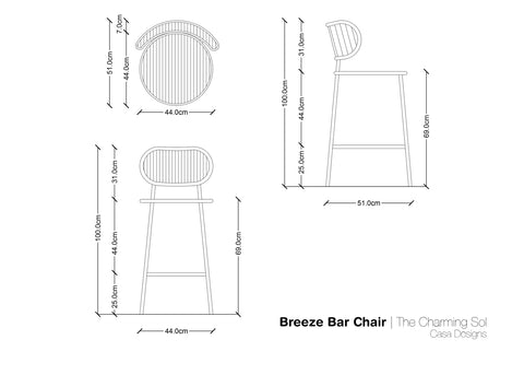 Breeze Bar Chair - CASA Designs- The Mob Collective