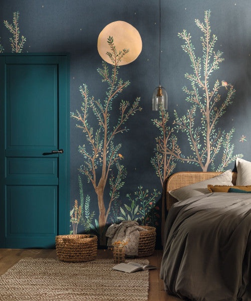 Casamance Green Life Midnight Walk - Design Emporium- The Mob Collective