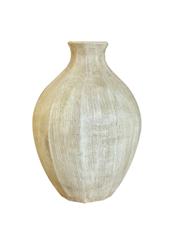 Off White Antique Vase - THE SPRING PROJECT- The Mob Collective