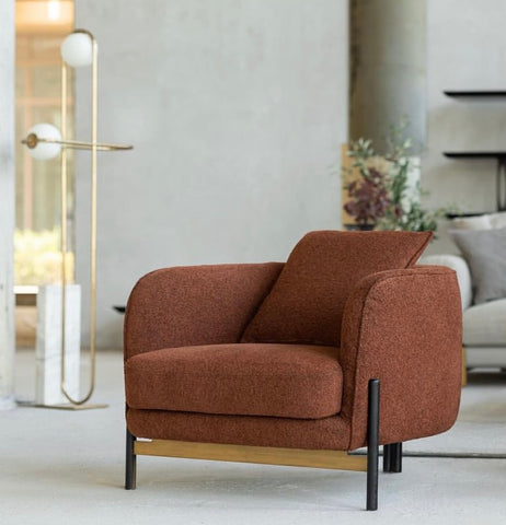 Portofino Round Archair Boucle - The Mob Collective- The Mob Collective