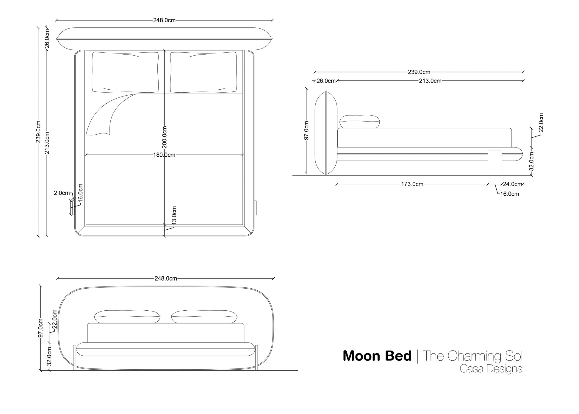 Moon Bed - CASA Designs- The Mob Collective