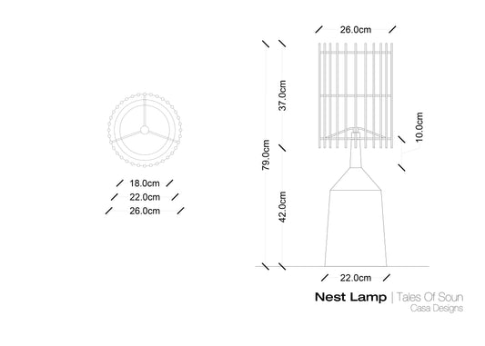 Nest Table Lamp - CASA Designs- The Mob Collective