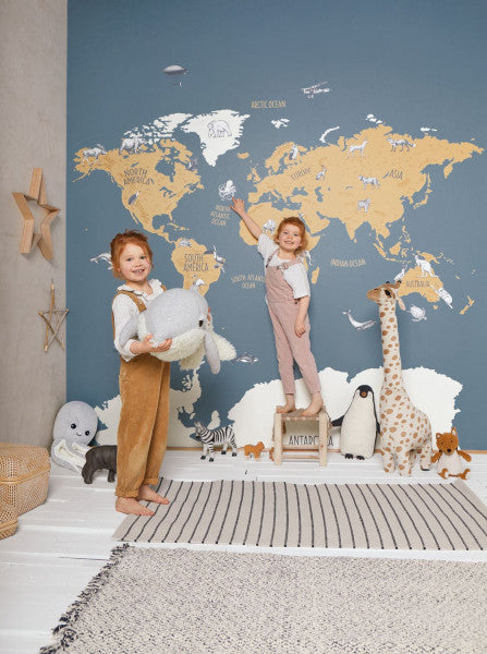 Casamance Our Planet World Map - Design Emporium- The Mob Collective