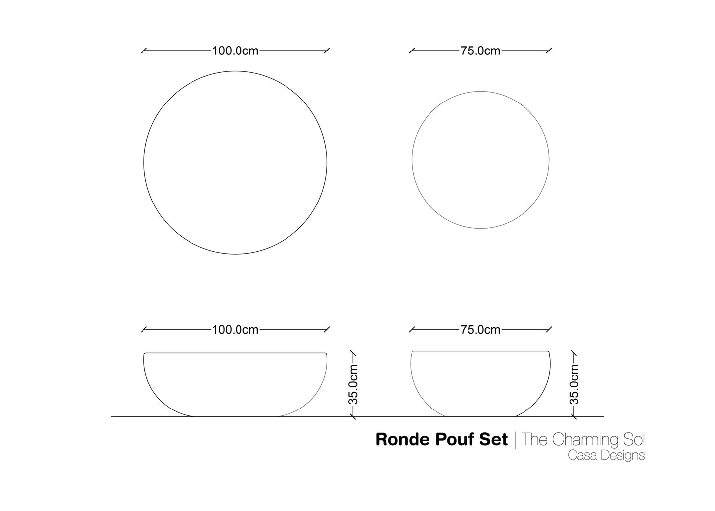 Ronde Poufs - CASA Designs- The Mob Collective