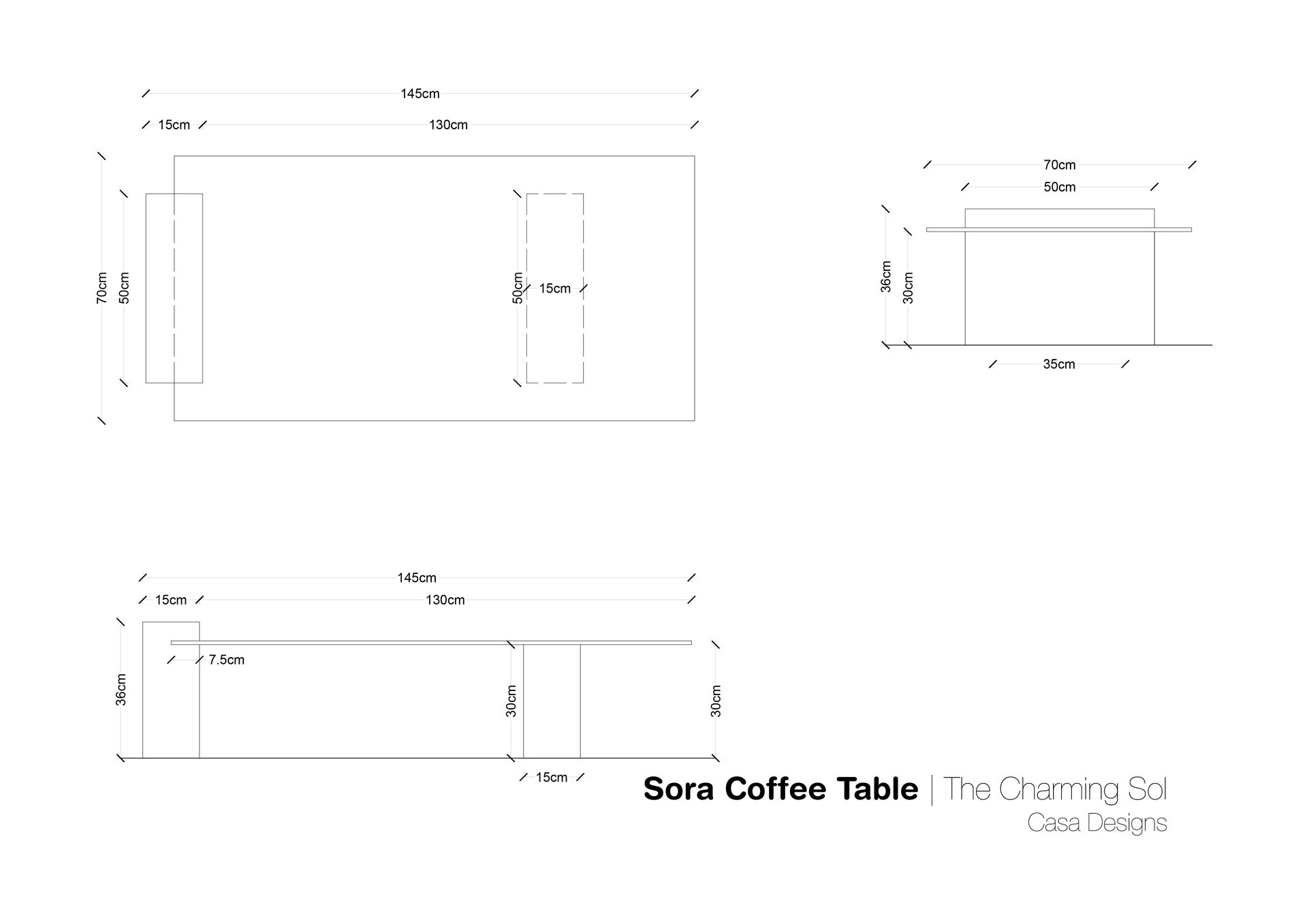 Sora Coffee Table - CASA Designs- The Mob Collective